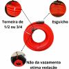 Mangueira Jardim Águas Claras Silicone Flex Laranja 1/2x2mm 30m